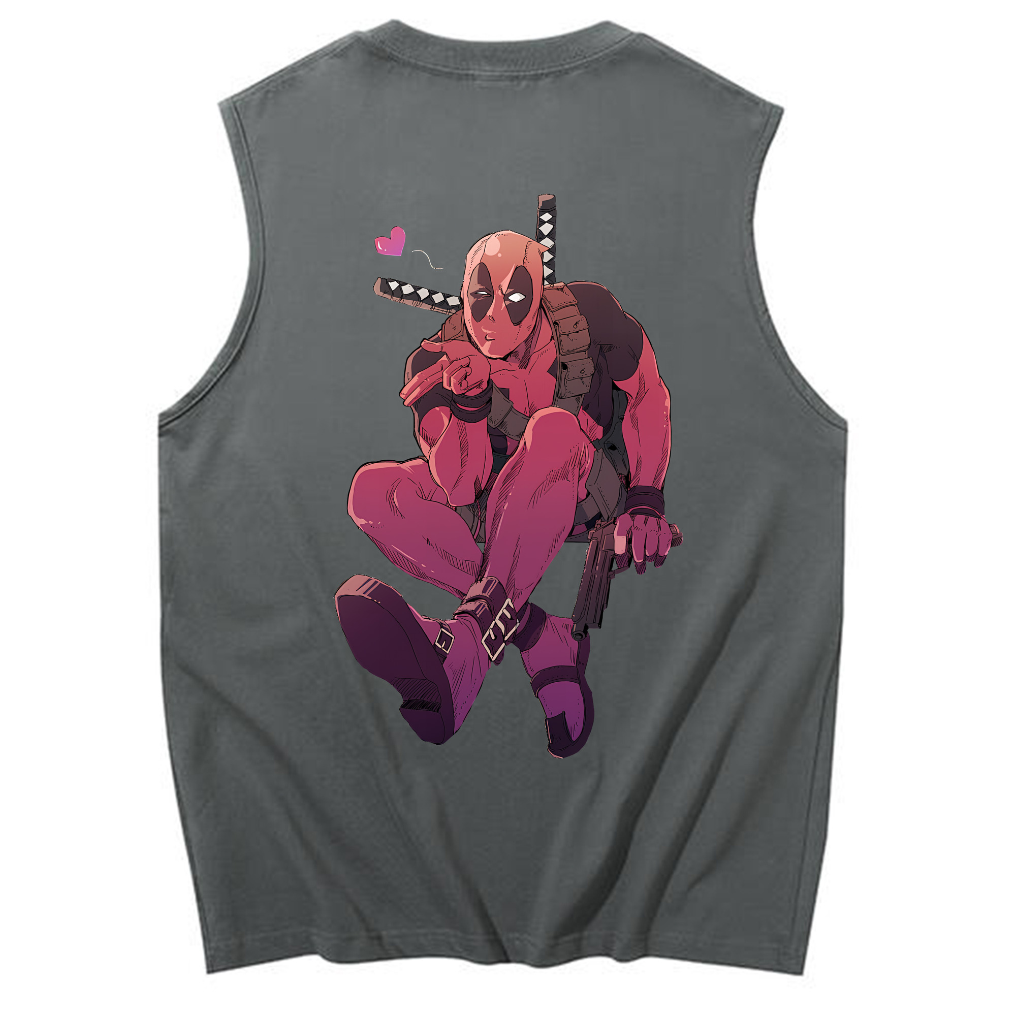 （画像用） Deadpool デッドプール コットン100％タンクトップ（背面プリント）